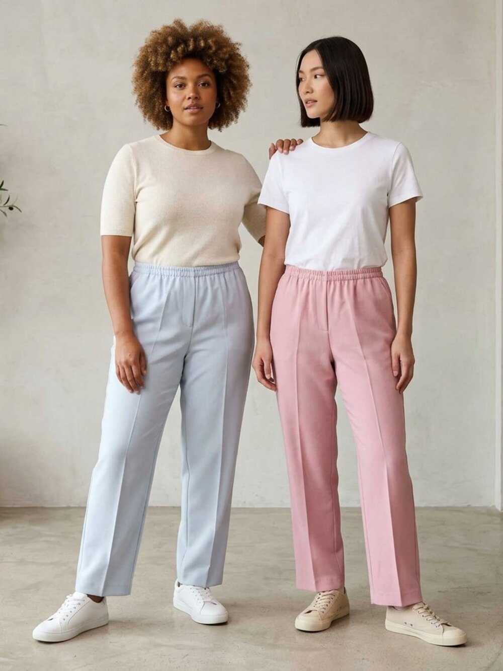 Alfred Dunner Pants(2) size 12 high waist faux suede pull-on quiet luxury